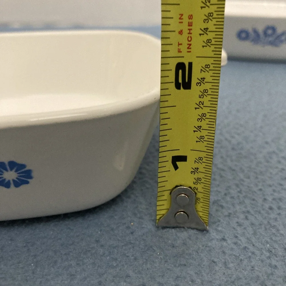VTG Corning Ware Blue Cornflower Petite Pan (P-41)‎ Set Of 2 with 1 Plastic Lid